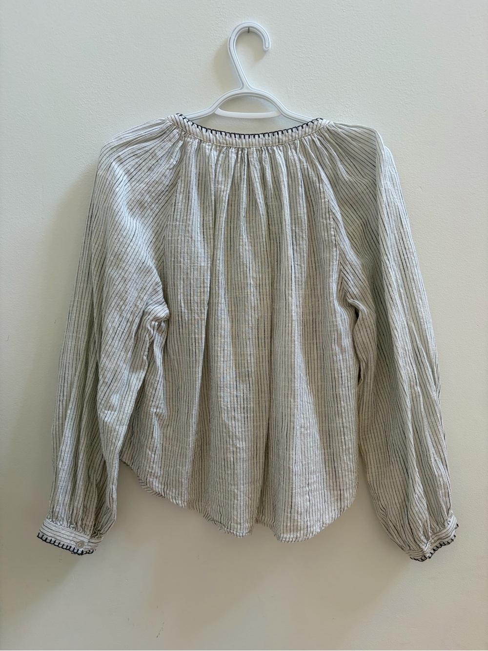 KAREN KANE EDGE STITCH PEASANT TOP - Picture 5 of 5